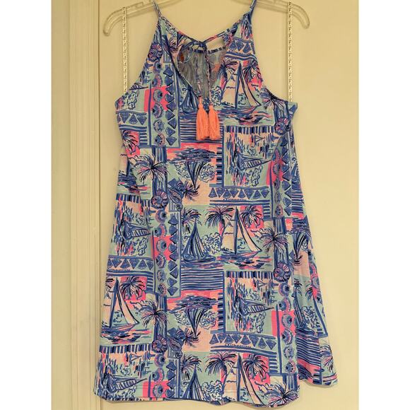 LILLY PULITZER NWT Margot Swing Dress Whisper Blue Yeah Bouy S - Picture 2 of 8